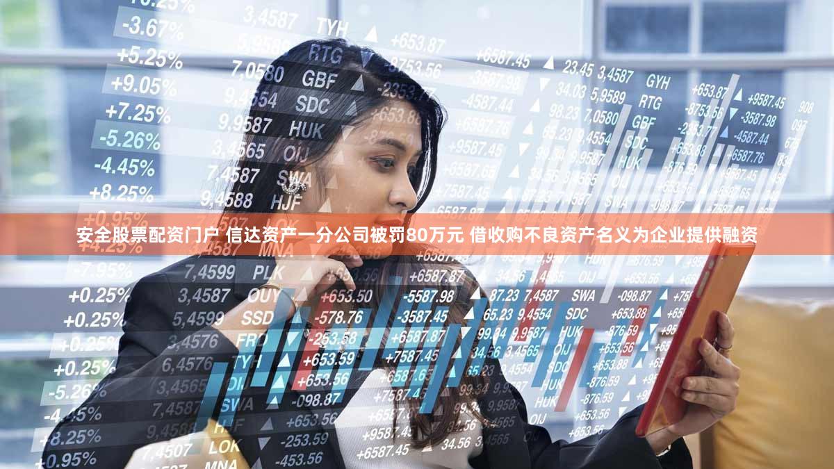 安全股票配资门户 信达资产一分公司被罚80万元 借收购不良资产名义为企业提供融资