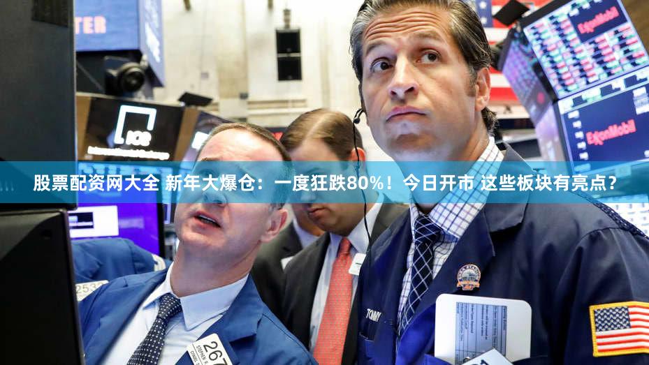 股票配资网大全 新年大爆仓：一度狂跌80%！今日开市 这些板块有亮点？